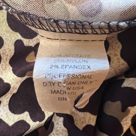 Cache Leopard Print Zip Back Mini Skirt Size 8 - Picture 5 of 5